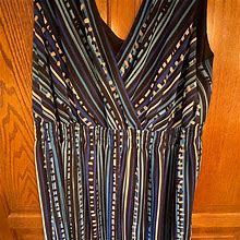 Lane Bryant Dresses | Womens Size 28 Sleeveless Sundress | Color: Black/Blue | Size: 28