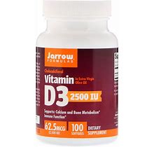 Jarrow Formulas, Vitamin D3, Cholecalciferol, 2,500 IU, 100 Softgels