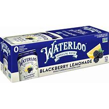 Waterloo Sparkling Water, Blackberry Lemonade Naturally Flavored, 12