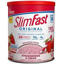 Slimfast Original Strawberry Cream Meal Replacement Shake Mix Weight Loss Powder