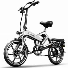 400W Electric Commuter Bikes, Folding Ebike 16'' Electric Bicycle With 48V 10Ah Battery, 20MPH Adults/Teens City E Bike