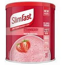 Slim-Fast Strawberry Flavour Milkshake Powder - 10 Servings (365G) - British Version Imported By Sentogo Inc