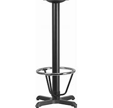 Flash Furniture XU-T2222-BAR-3CFR-GG 42"H Bar Height Table Base For 30" Round/Square Table Tops - Cast Iron, Black