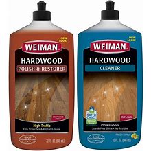 Weiman Hardwood Floor Cleaner And Polish Restorer Combo - 2 Pack