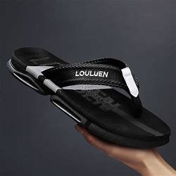 Summer Flip-Flops Men's Outdoor Casual Beach Shoes High Elastic EVA/PVC Combination Sole Slippers Men's Anti-Skid Sandals
