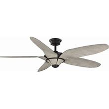 Progress Lighting Mesilla 60" Damp Rated Ceiling Fan With Remote, Antique Bronze