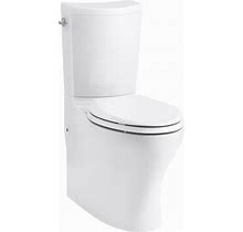 KOHLER Persuade White Dual Flush Elongated Chair Height 2-Piece Watersense Toilet 12-In Rough-In 1-GPF | K-75790-0