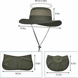 Sun Hat For Men Women Wide Brim Fishing Hat With Face Cover & Neck Flap Outdoor Sun Protection Hat