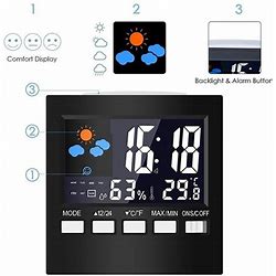 Weather Clock Color Screen Digital Display Thermometer Humidity Clock