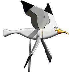 Asuka Series Seagulls Whirligig Windmill Garden Stake Flying Bird Wind Spinner