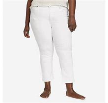 Eddie Bauer Plus Size Women's Voyager Crop Jeans - White - Size 18W
