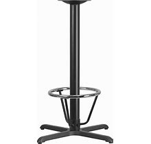 Flash Furniture XU-T3030-BAR-3CFR-GG 42"H Bar Height Table Base For 36" Round/Square Table Tops - Cast Iron, Black