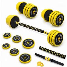 VIVITORY Dumbbell Sets Adjustable Weights, 44 To 66 Lbs, Free Weights Dumbbells Set With Connector, Neoprene Coating Adjustable Dumbbell Set,