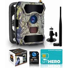 CREATIVE XP Cellular Trail Camera Wifi 16MP 1080P Outdoor Game Camera With No-Glow Night Vision Motion Activated IP54 Waterproof For Hunting Or