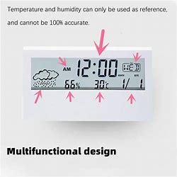 LCD Electric Desk Alarm Clock With Calendar And Digital Temperature Humidity