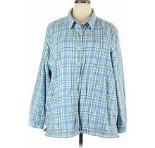 L.L.Bean Jacket: Blue Plaid Jackets & Outerwear - Women's Size 3X