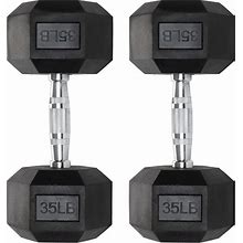 Hex Dumbbells - Heavy Duty PVC Coated Weights, Chrome-Plated Knurled Handles - Workout, Exercise, Lifting, Body Building Home Gym Training Gear - 3