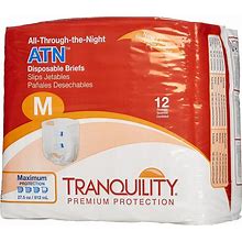 Tranquility ATN Maximum Protection Incontinence Brief, Medium, Bag-12