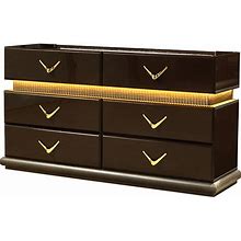 Galaxy Home Furnishings Dunhill 6 Drawer Dresser In Brown