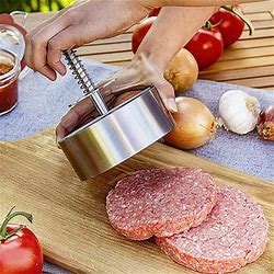 Burger Press Stainless Steel Adjustable Hamburger Patty Maker Non Stick Patty Making Molds For Beef Vegetables Burgers And Cooking BBQ