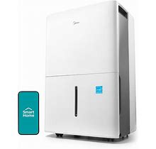 Midea 4,500 Sq. Ft. Energy Star Certified Dehumidifier With Pump Included 50 Pint - Ideal For Basements, Large & Medium Sized Rooms, And Bathrooms (