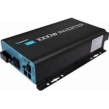 Renogy R-INVT-PGH1-10111S-US 1000W 12V Pure Sine Wave Inverter With Power Saving Mode (New Edition) New R-INVT-PGH1-10111S-US