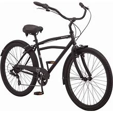 Schwinn Huron Adult Beach Cruiser Bike, 17-18-Inch Steel Frame, Wide Wheels For Stability, Rear Coaster Brakes, Multiple Speed Options