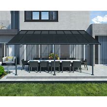 Canopia By Palram Sierra 10-Ft X 18-Ft Gray/Gray Aluminum Patio Cover | 705331