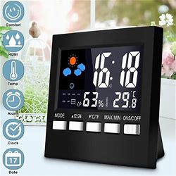 Weather Clock Color Screen Digital Display Thermometer Humidity Clock