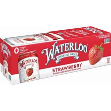 Waterloo Sparkling Water, Strawberry Naturally Flavored, 12 Fl Oz