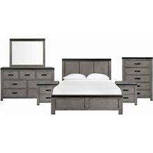 Picket House Furnishings - Montauk Queen Panel 6PC Bedroom Set - WE600QB6PC