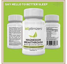 Magnesium Breakthrough Supplement, Natural Sleep & Brain Supplement 30 Capsules