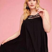 Lane Bryant Dresses | Lane Bryant Black Sundress With Crochet Cutouts | Color: Black | Size: 28
