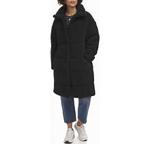 Levi's Women's Long Length Patchwork Quilted Teddy Coat