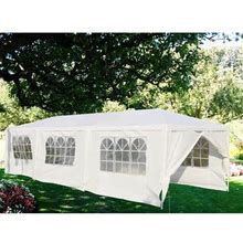 Gymax White Wedding Tent 10'X30'outdoor Party Canopy Events