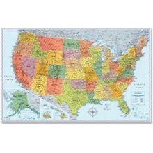 Rand Mcnally U.S. Wall Map, United States, 32" Width X 50" Height