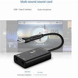 External Sound Card USB2.0 Type C Stereo Microphone Adapter