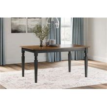 Ashley Black/Brown Owingsville Rectangular Two Tone Dining Table, Wood