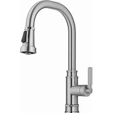 KRAUS Allyn Transitional Industrial Pull-Down Single Handle Kitchen Faucet In Spot-Free Stainless Steel, KPF-4101SFS